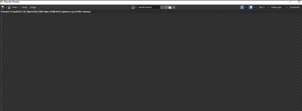 Blender error system is out of GPU memory