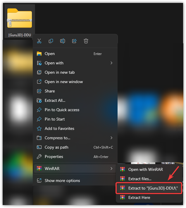 Display Driver Uninstaller extraction and launch