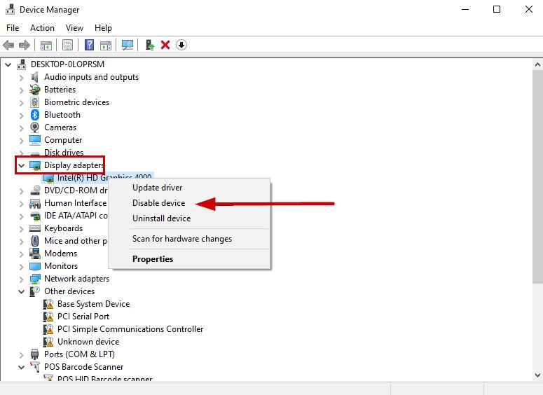 Enabling integrated gpu
