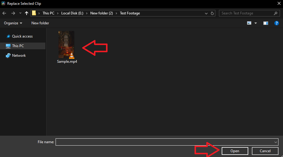 Select replacement clip with matching properties