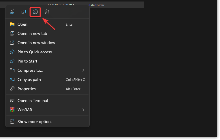 Renaming game save folder in File Explorer