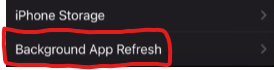 Background App Refresh option in iOS