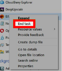 End EA installer task
