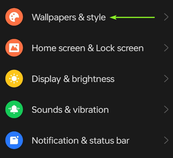 Wallpaper settings