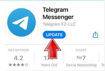 Update option for Telegram in Google Play