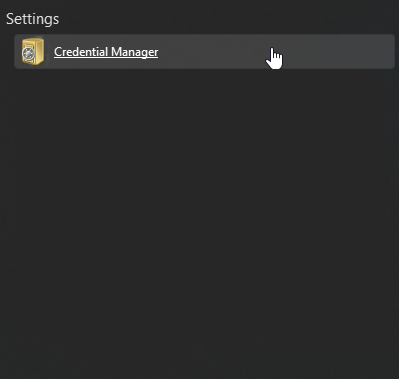 Credential Manager screenshot