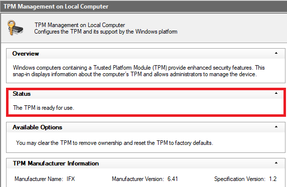 TPM Status