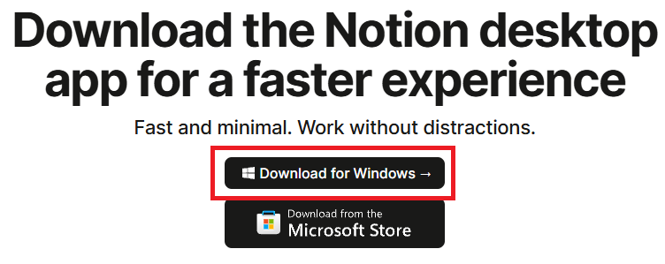 Download Notion