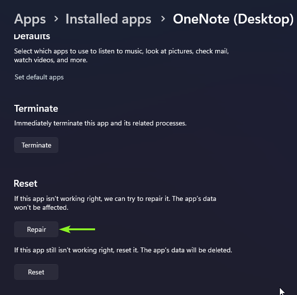 Repair Tool screenshot