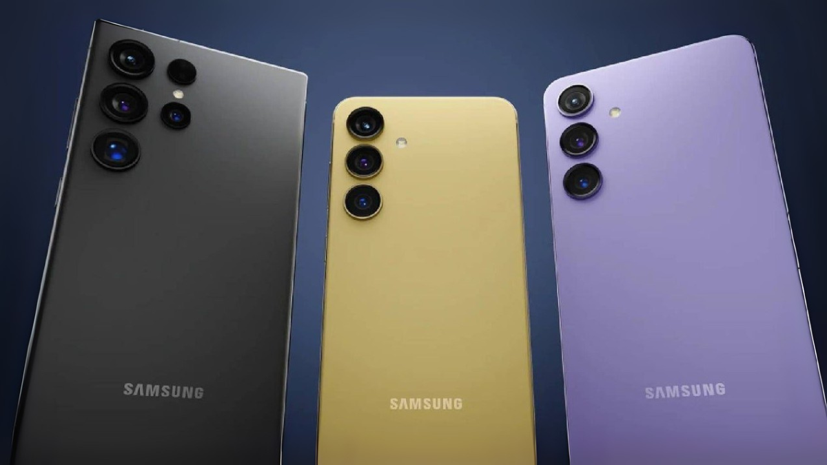 An image showing the Samsung S24 family.