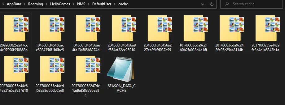 Deleting Hello Games cache