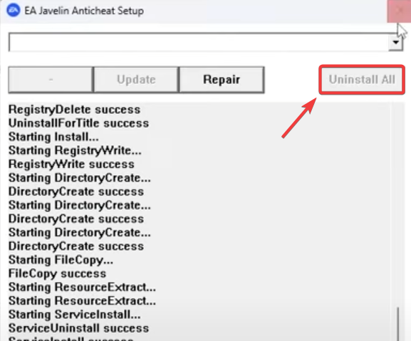 Uninstall and reinstall EA Javelin AntiCheat
