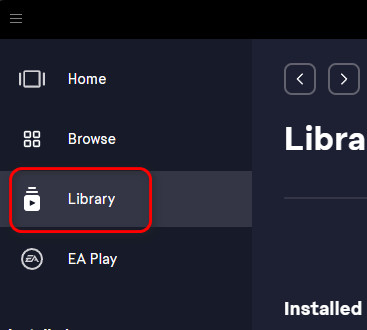 EA App game library