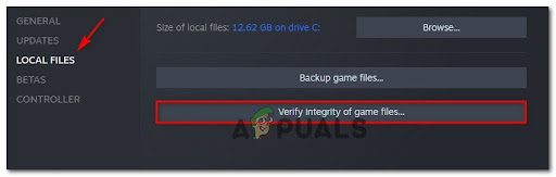 Verifying game files on Steam