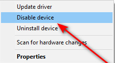 Disable a third-party device driver in Device Manager to test anti-cheat detection