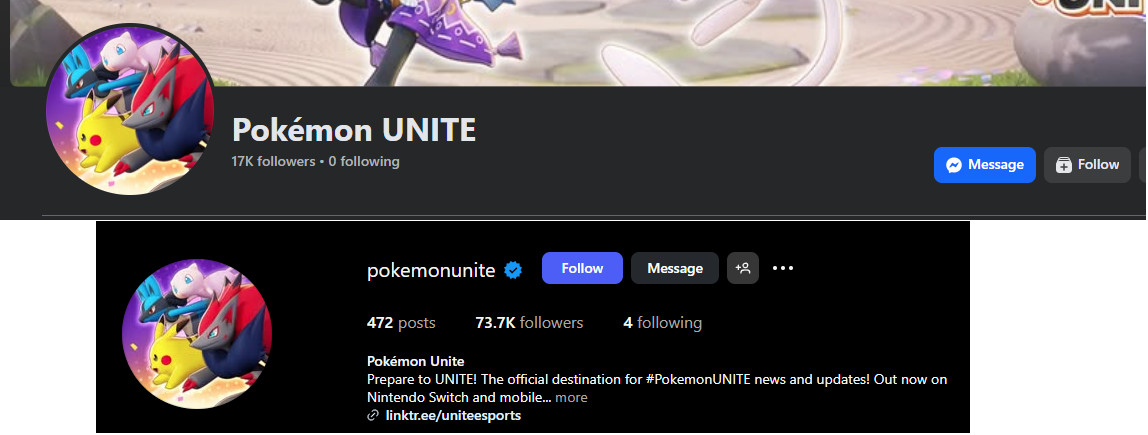 Pokémon Unite Social Media