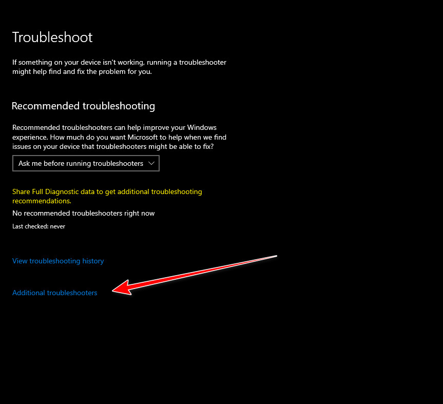 Other troubleshooters