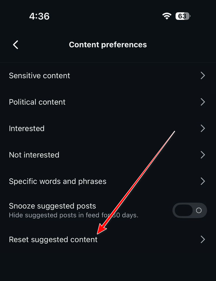 Reset Suggested Content on Instagram