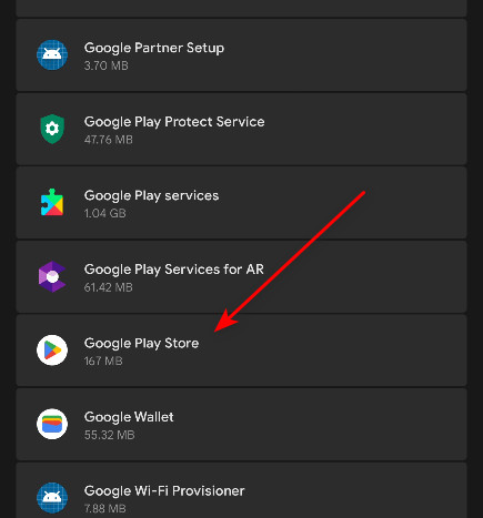 Open Google Play Store app settings