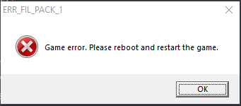 ERR_FIL_PACK_1 error message in GTA V