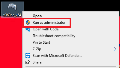 Run x360ce as administrator