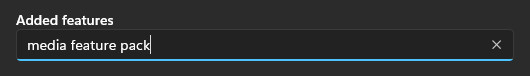 Search for Media Feature Pack
