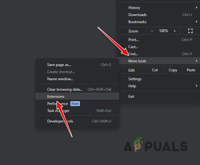 Browser extensions page with ad blocker and YouTube helper extensions temporarily disabled.