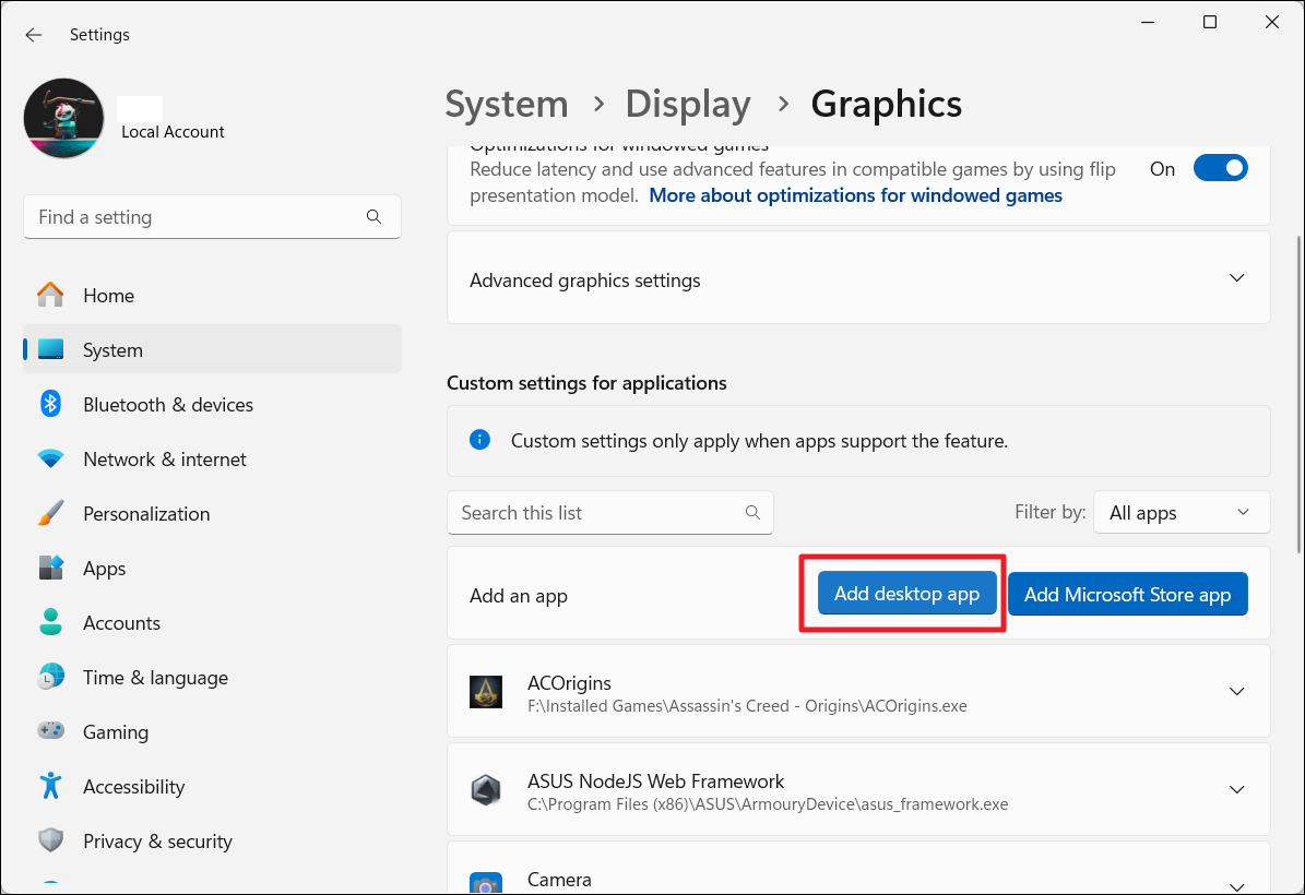 Add desktop app