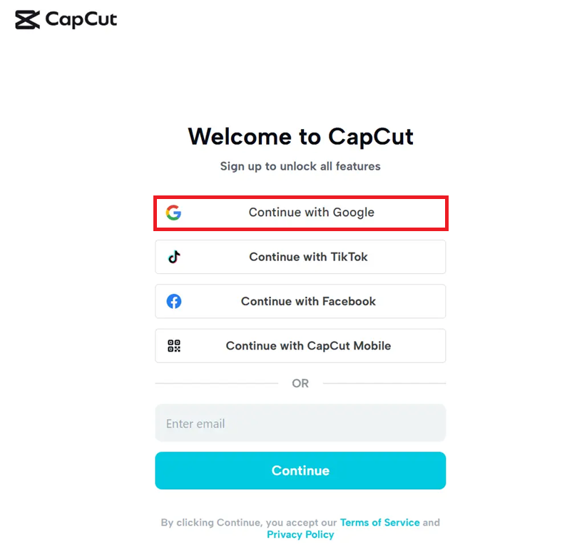 CapCut explaining that the same email can open different accounts when different login methods are used.