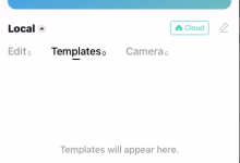 CapCut home screen or editor missing the Templates tab or showing an empty template search result.