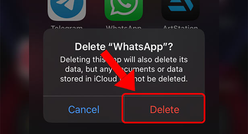 Phone uninstalling and reinstalling the official WhatsApp app after Communities disappears.