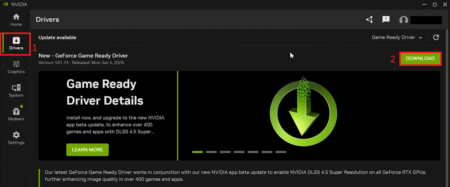 NVIDIA, AMD, or Intel graphics driver update tools open alongside Windows Update.