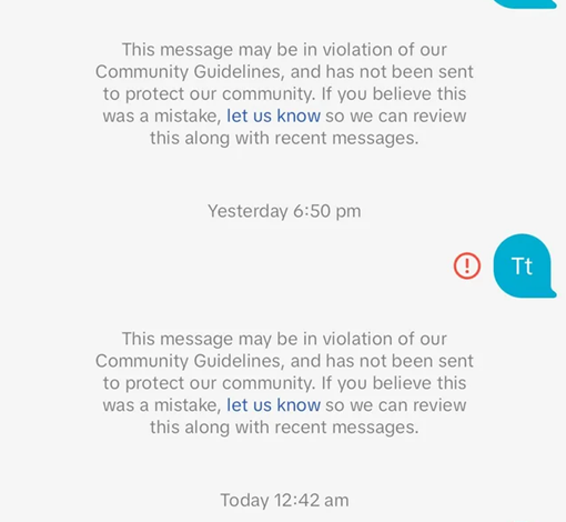 TikTok inbox showing a stuck chat, missing direct messages, or a message that will not send.