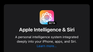 iPhone Apple Intelligence and Siri settings showing Apple Intelligence stuck on Downloading.