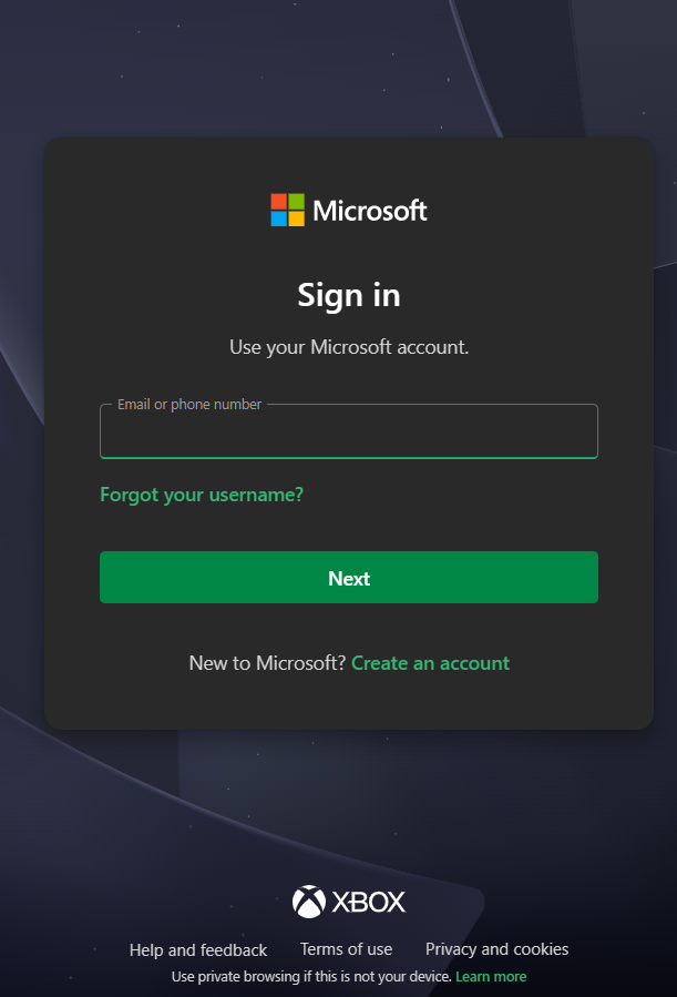 Xbox privacy and online safety page open for the same account used in Forza Horizon 6.