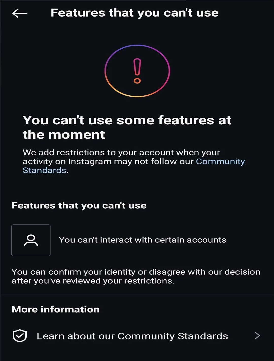 Instagram Help and Report a Problem flow used to report missing Notes or broken Reel sharing behavior.