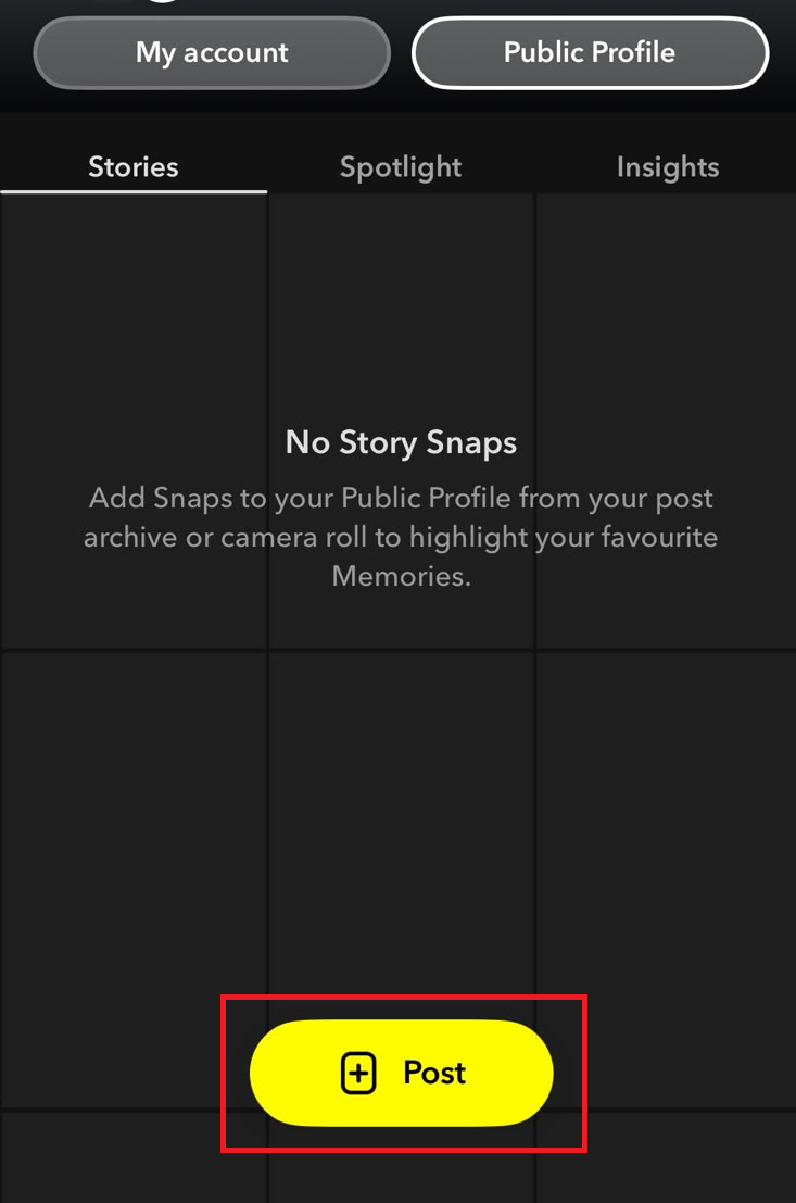 Comparison between a live public Story that expires and a Story intentionally saved on a Snapchat Public Profile.