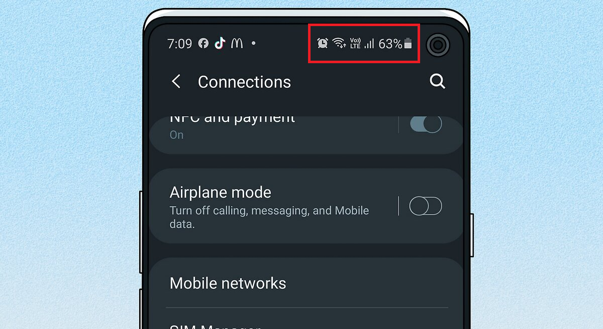 Phone checking that the active SIM matches the number being registered in WhatsApp.