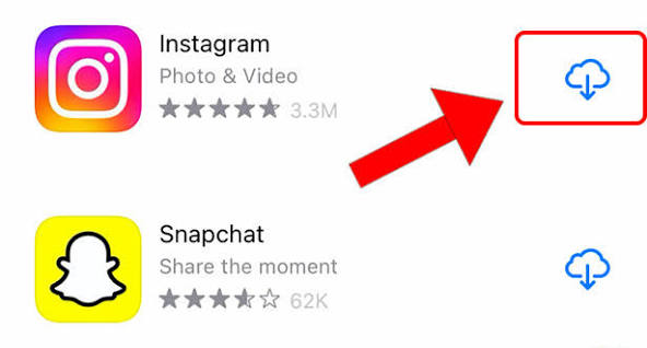 Phone reinstalling Instagram after the create post plus button disappears.