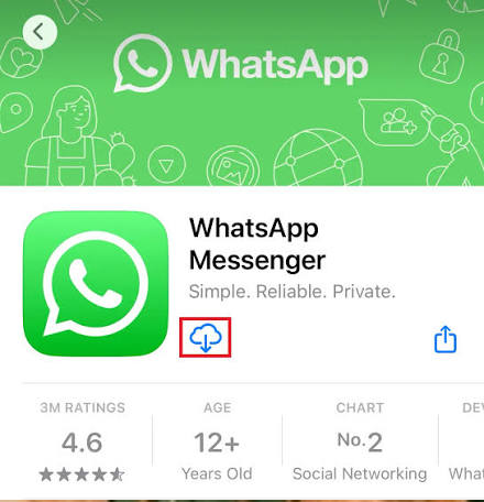 Phone reinstalling the official WhatsApp app before another login attempt.