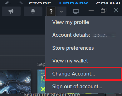 Signing out of Steam and signing back in to refresh a game library after a No licenses error.