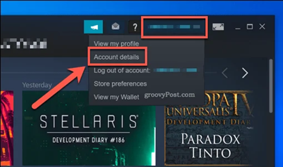 Steam Account Details checking or renewing a recurring subscription after a No licenses error.